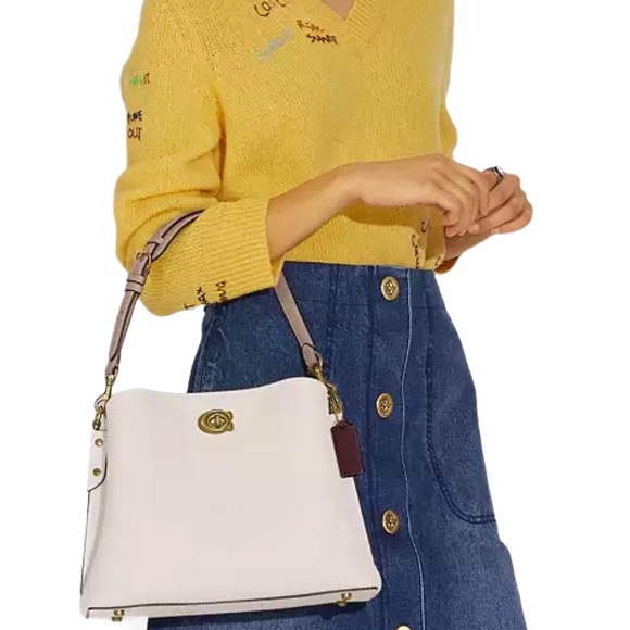 Coach Willow Shoulder Bag in Chalk Colorblock - Picture 6 of 11